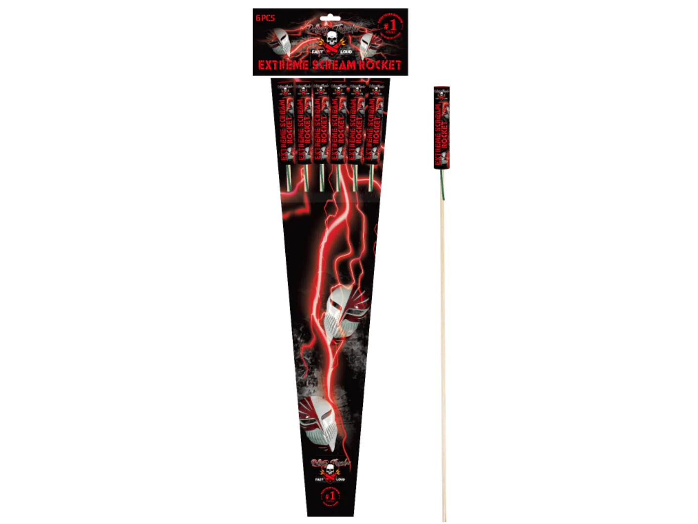 Extreme Scream Rockets 6 pijlen